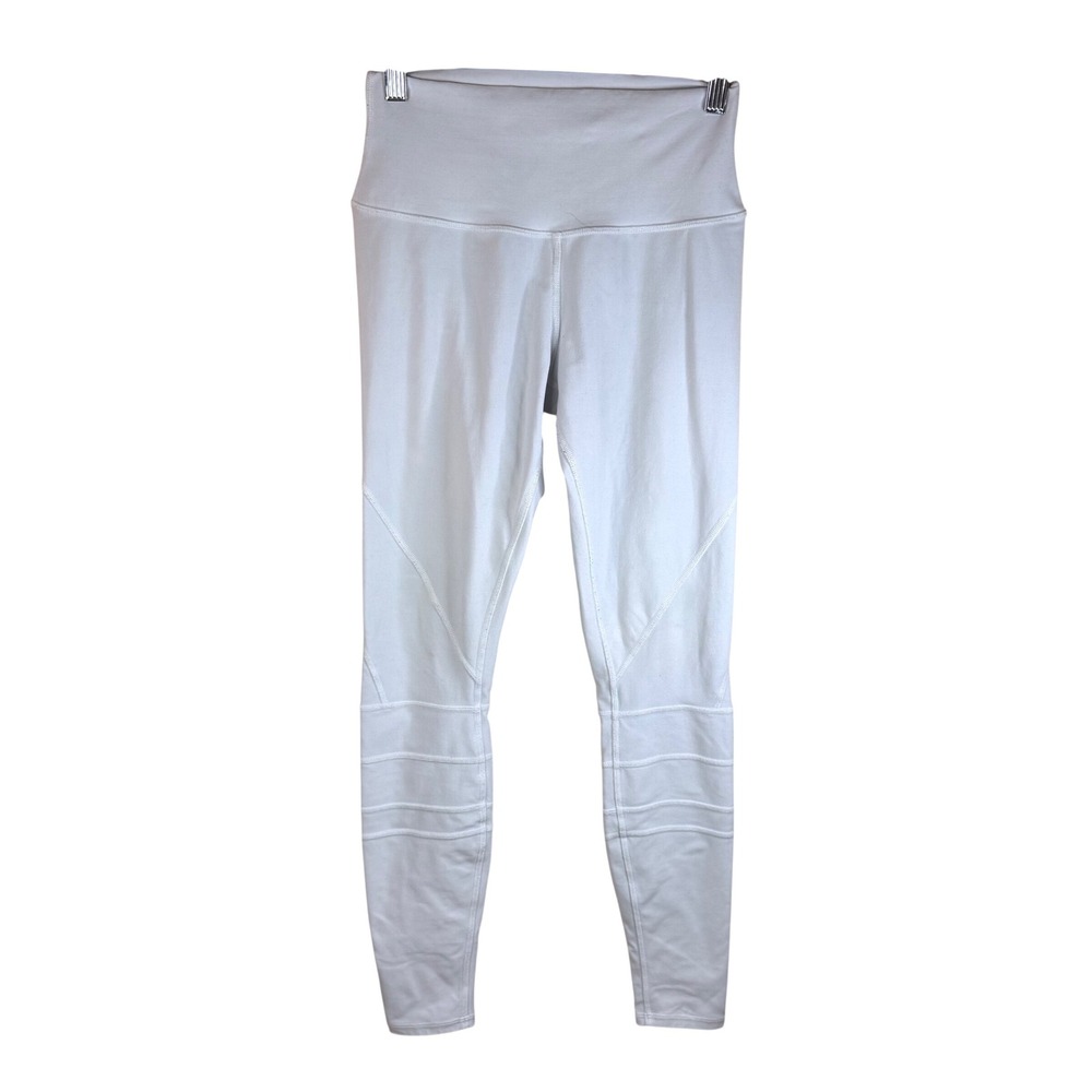 Alo Yoga High Waist Moto Leggings White Cream Size Small‎ Activewear NWOT Yoga